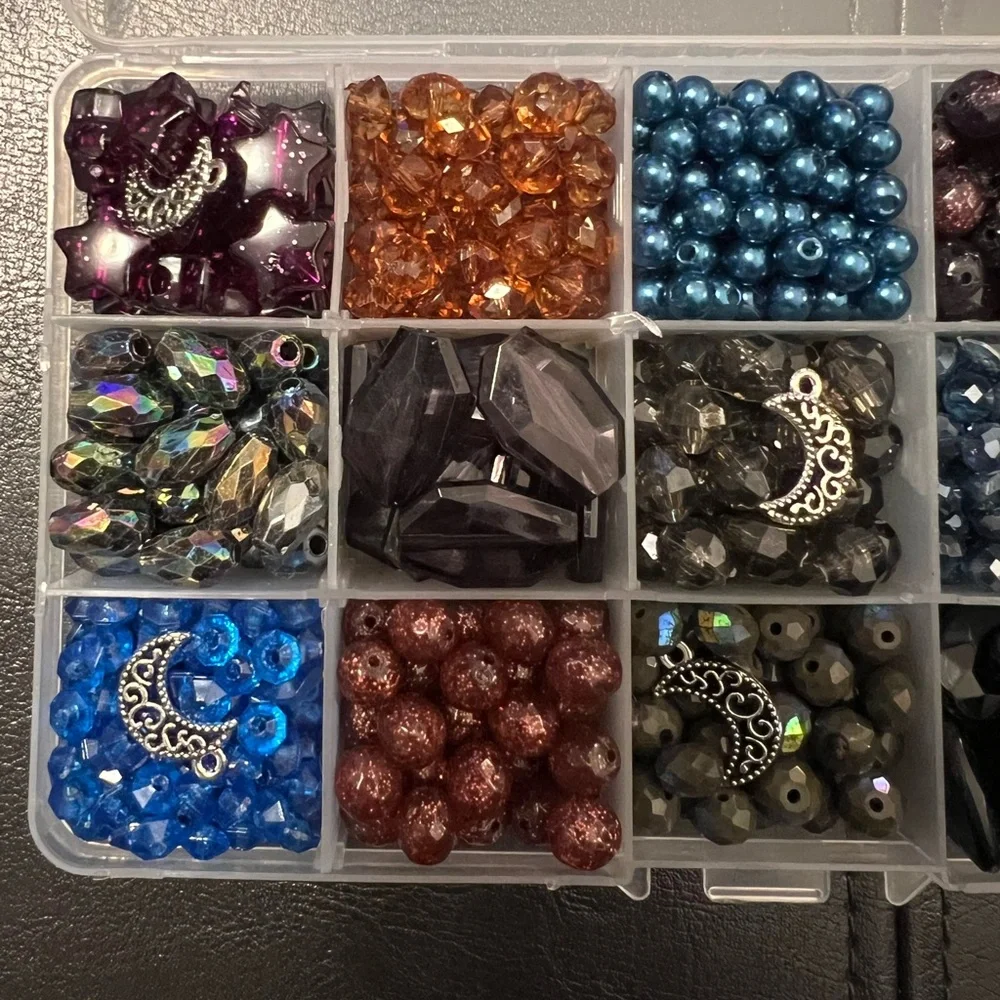 Craft Beads, STARRY NIGHT - NO VAN GOGH, Jewelry Supplies, loose bulk beads - Picture 4 of 8